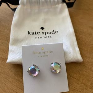 Kate Spade Silver Iridescent Gumdrop Earrings